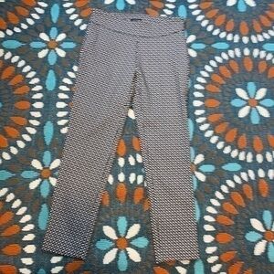 Fundamental Things 6P Petite Black White Design Elastic Waist Stretch Pants